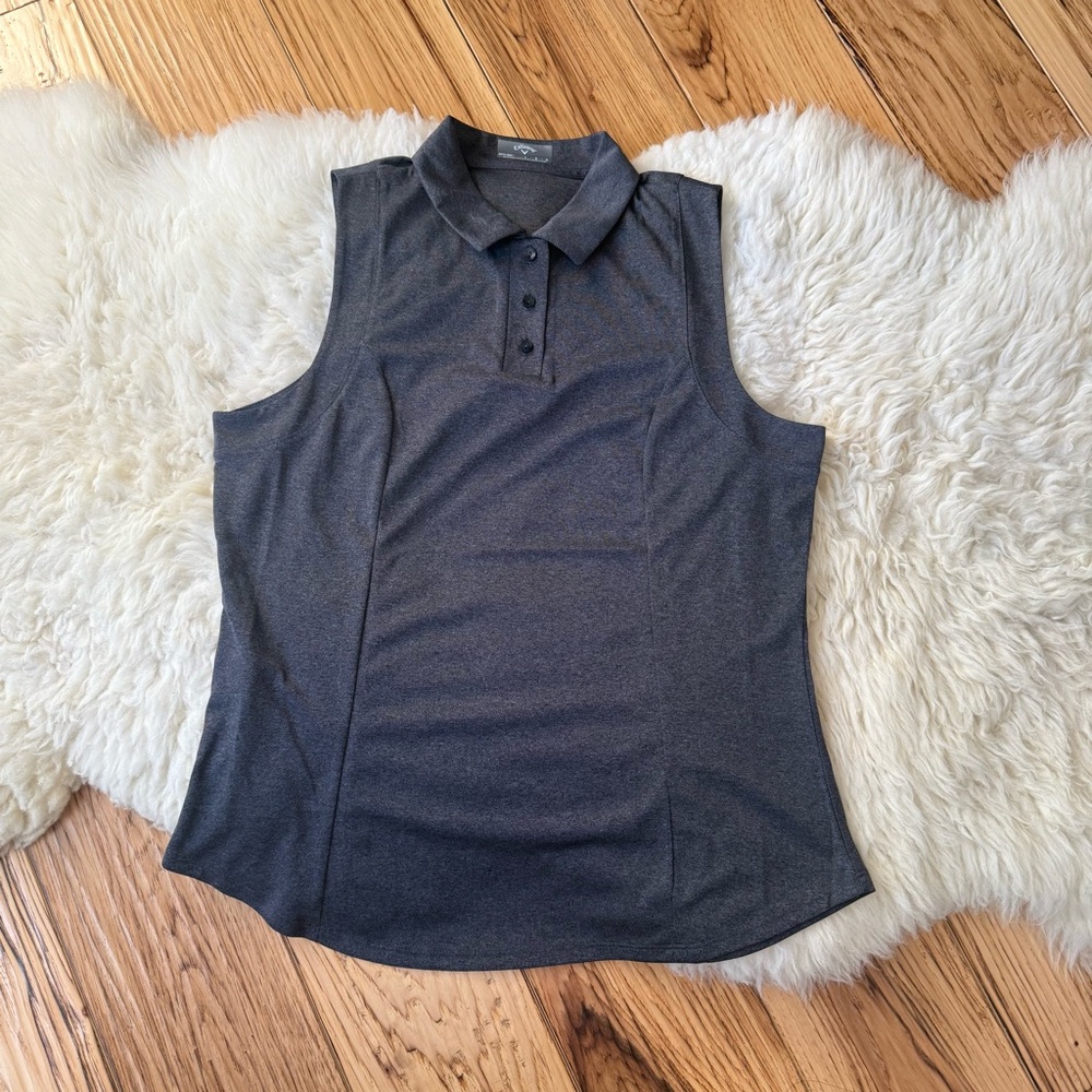 Grey Sleeveless Ladies Callaway Golf Shirt Large